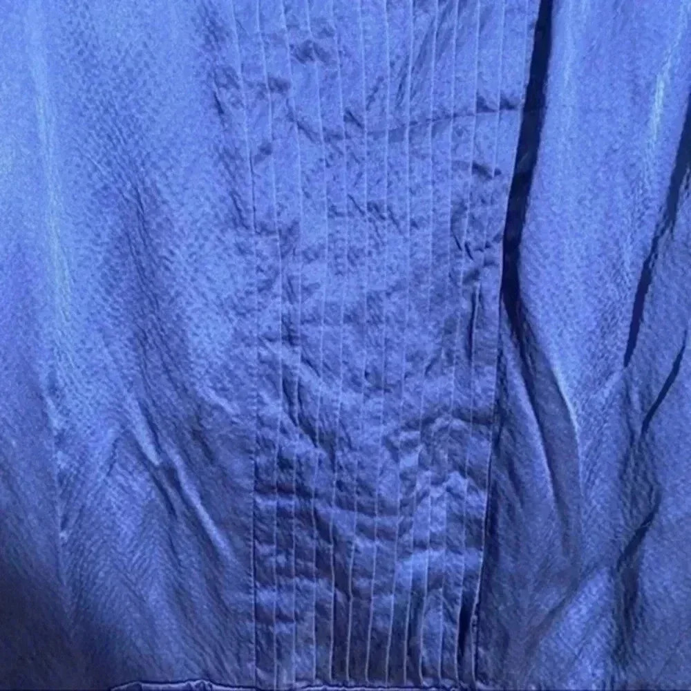 Laundry by design blue sleeveless 100% silk dress 4 - Picture 4 of 5